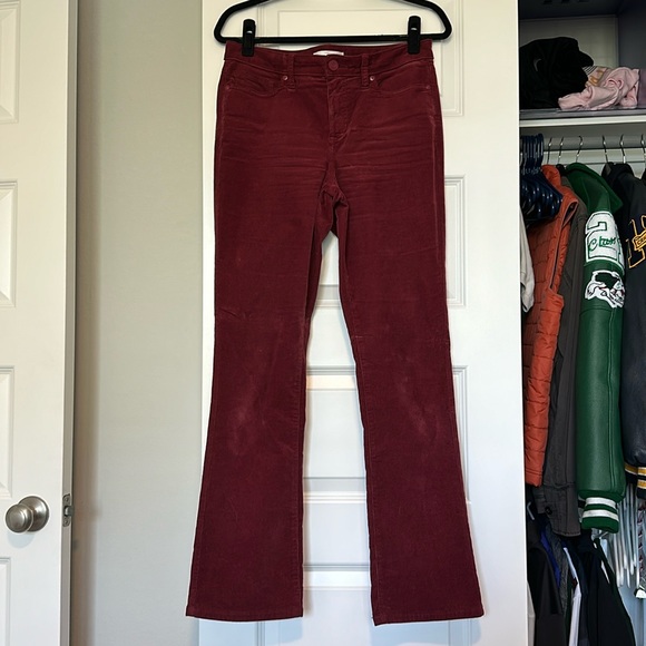 LC Lauren Conrad Skinny Maroon Corduroy Pant | Boot Cut size 10 - Picture 1 of 3